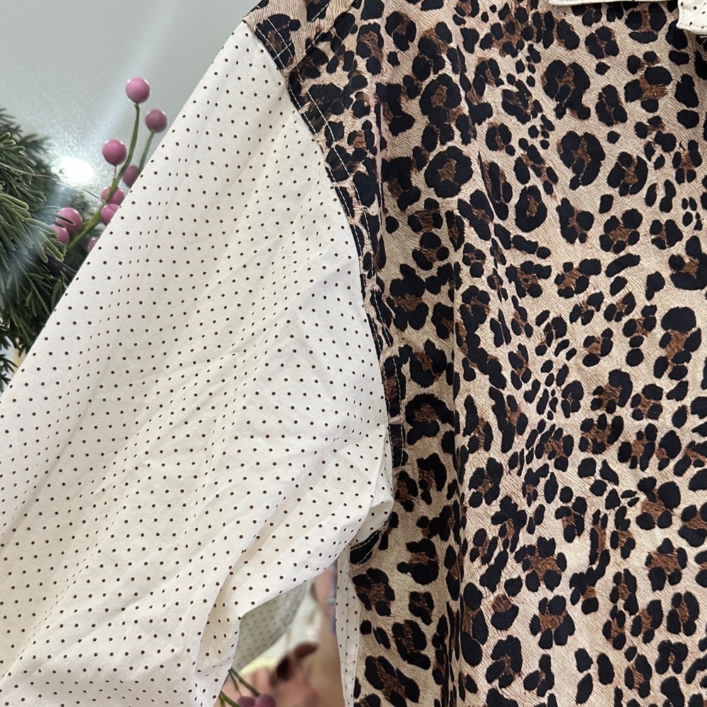 Free People Leopard Print Button Down Western Style Shirt - Picture 5 of 9